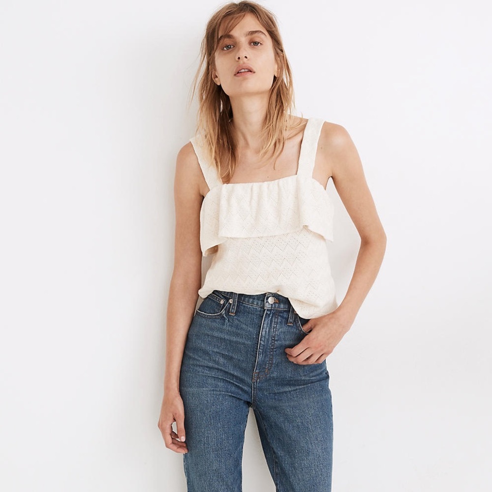NWT Madewell Ruffled Tank Top